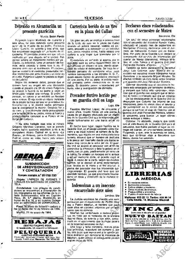 ABC MADRID 02-02-1984 página 56