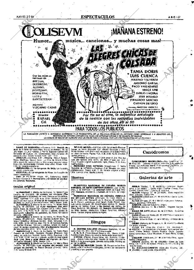 ABC MADRID 02-02-1984 página 67