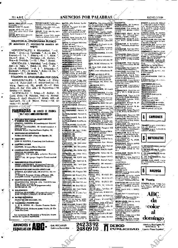ABC MADRID 02-02-1984 página 70