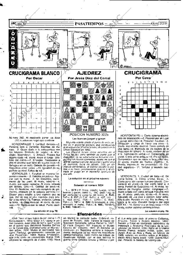 ABC MADRID 02-02-1984 página 84