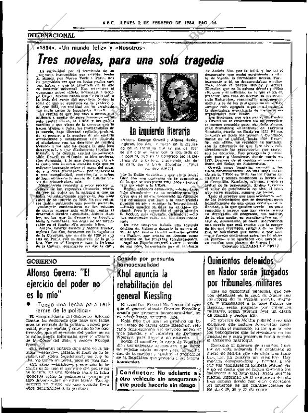 ABC SEVILLA 02-02-1984 página 16