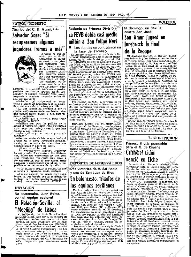 ABC SEVILLA 02-02-1984 página 48