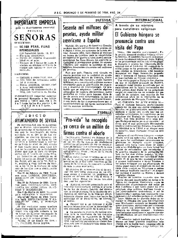 ABC SEVILLA 05-02-1984 página 24