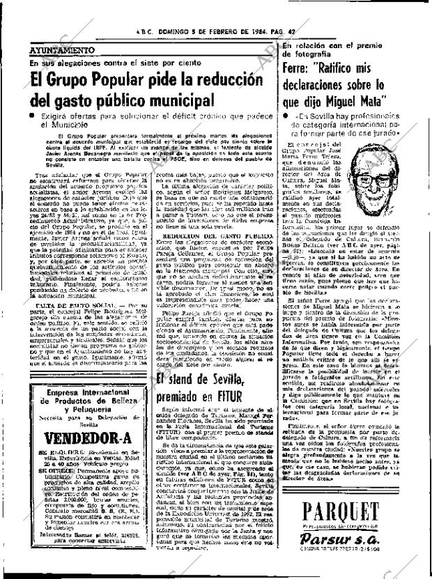 ABC SEVILLA 05-02-1984 página 42