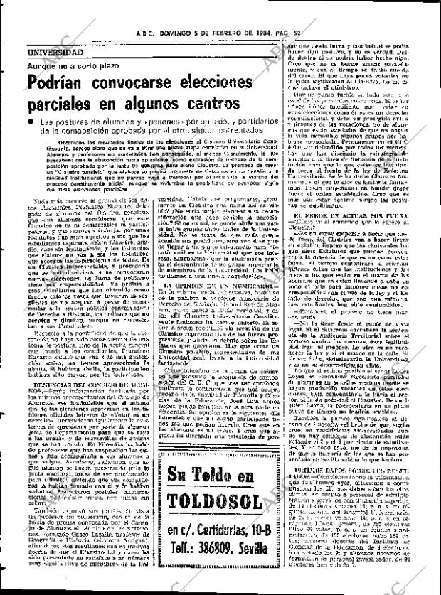 ABC SEVILLA 05-02-1984 página 52