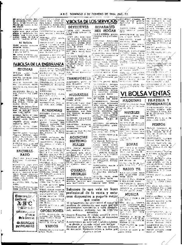 ABC SEVILLA 05-02-1984 página 72