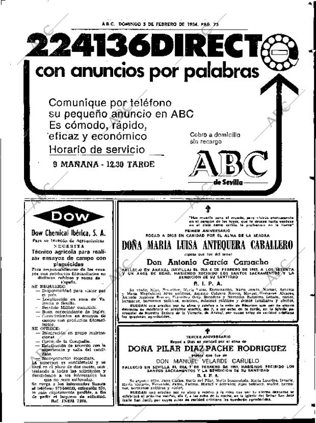 ABC SEVILLA 05-02-1984 página 75