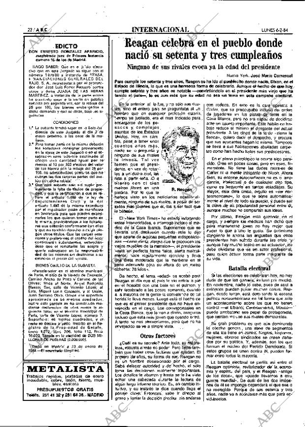 ABC MADRID 06-02-1984 página 22