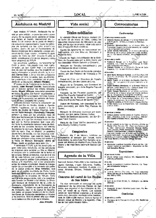 ABC MADRID 06-02-1984 página 26