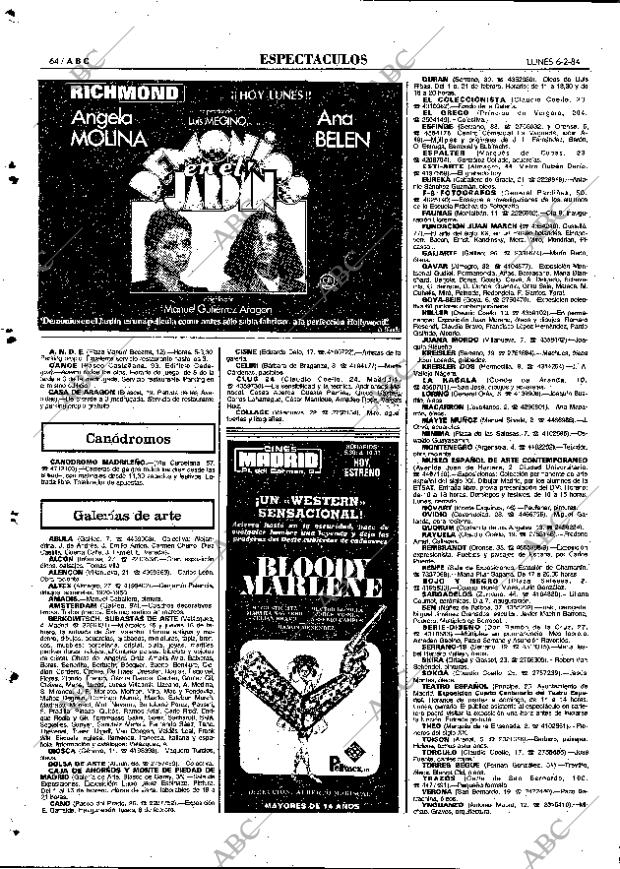 ABC MADRID 06-02-1984 página 64