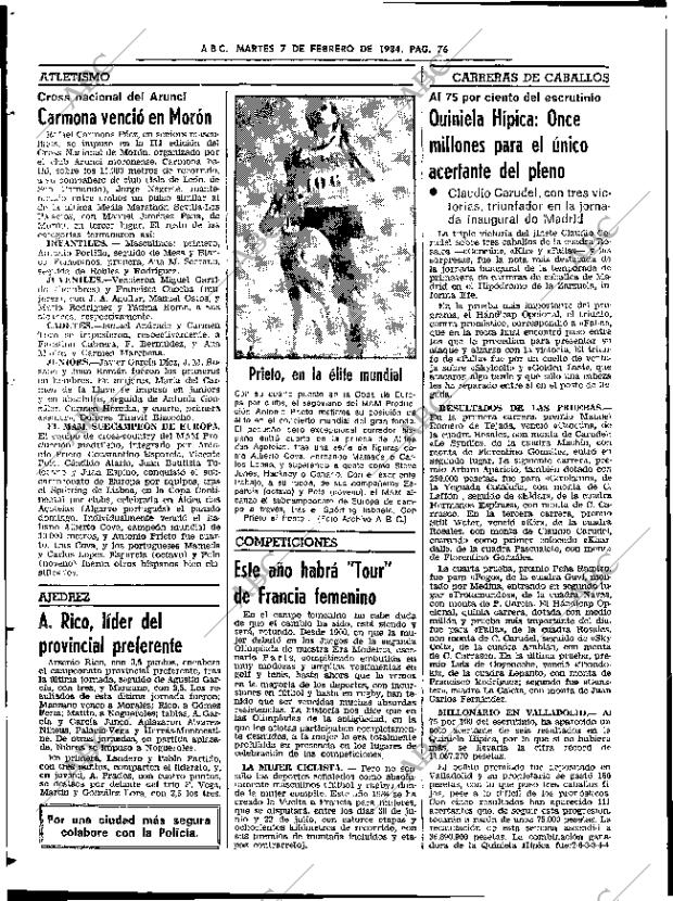 ABC SEVILLA 07-02-1984 página 74