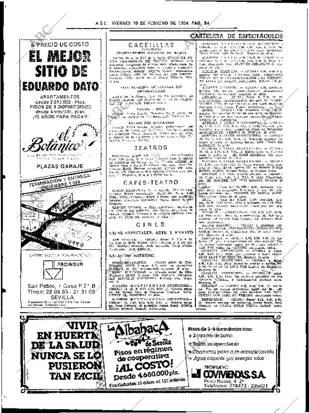 ABC SEVILLA 10-02-1984 página 52