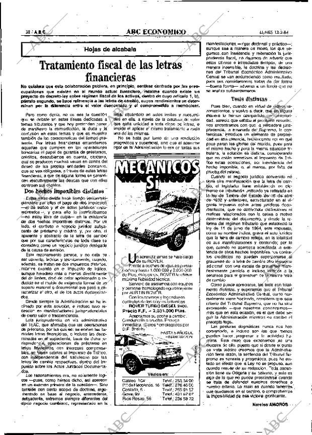 ABC MADRID 13-02-1984 página 38