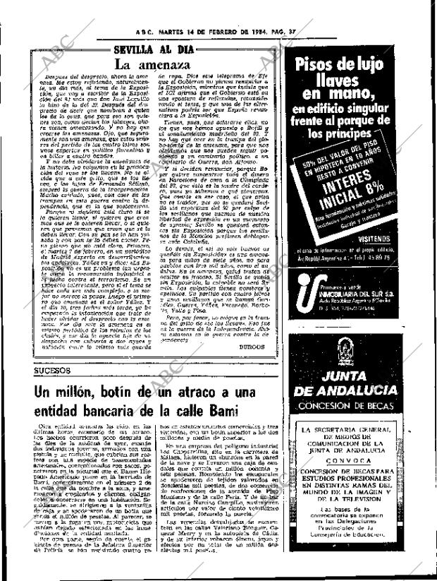 ABC SEVILLA 14-02-1984 página 35