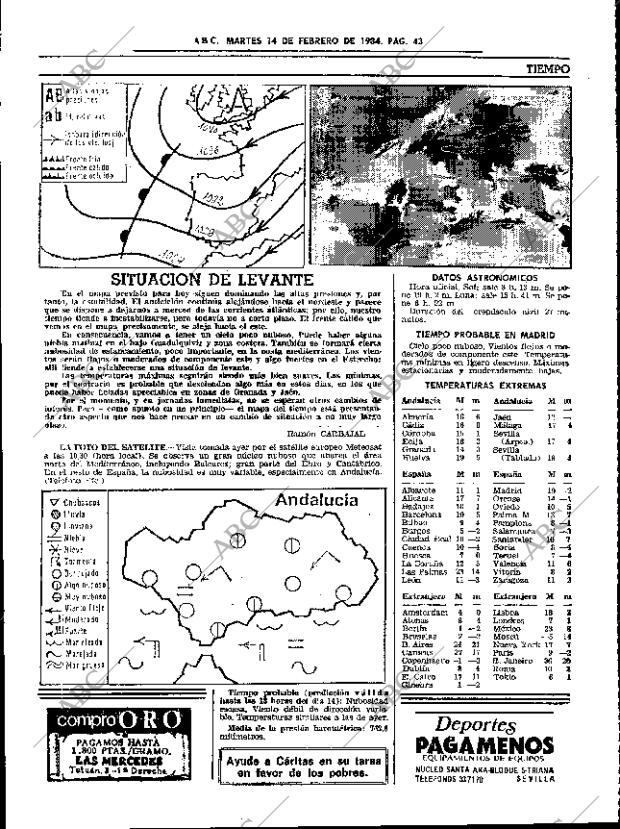 ABC SEVILLA 14-02-1984 página 41