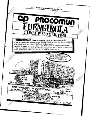 ABC SEVILLA 14-02-1984 página 70