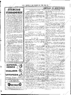 ABC SEVILLA 14-02-1984 página 74