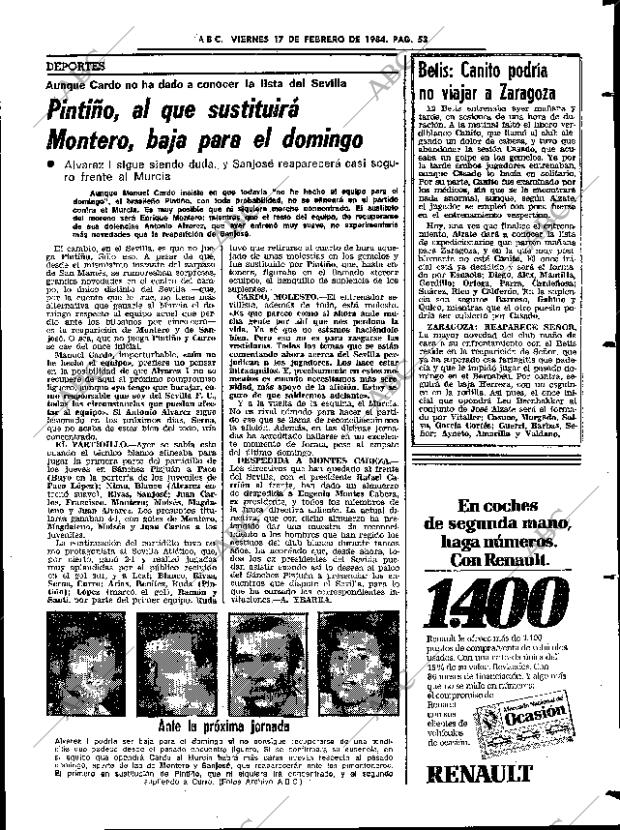 ABC SEVILLA 17-02-1984 página 53