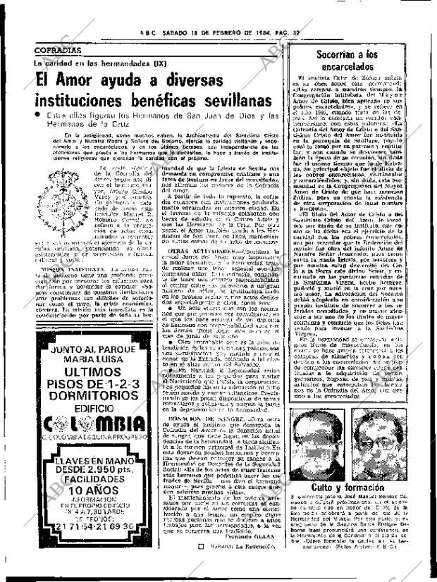 ABC SEVILLA 18-02-1984 página 32
