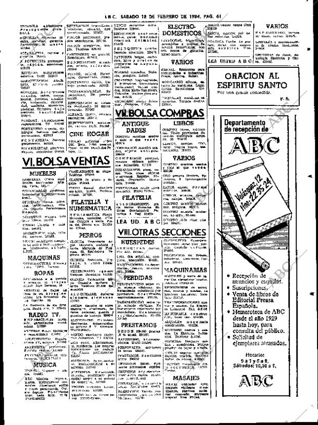 ABC SEVILLA 18-02-1984 página 61