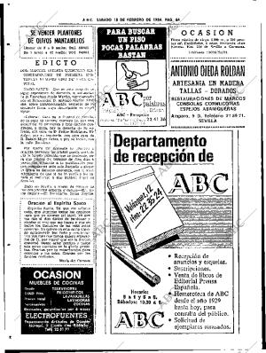 ABC SEVILLA 18-02-1984 página 64