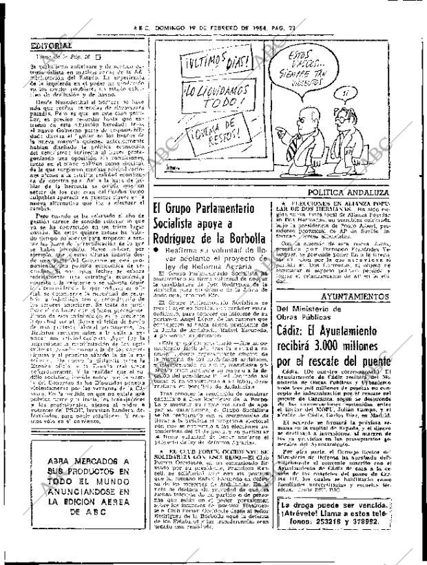 ABC SEVILLA 19-02-1984 página 22