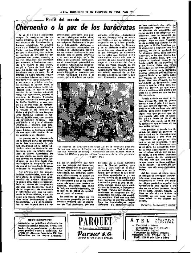 ABC SEVILLA 19-02-1984 página 23