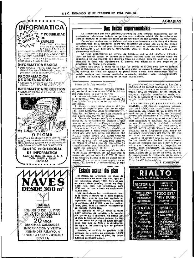 ABC SEVILLA 19-02-1984 página 32