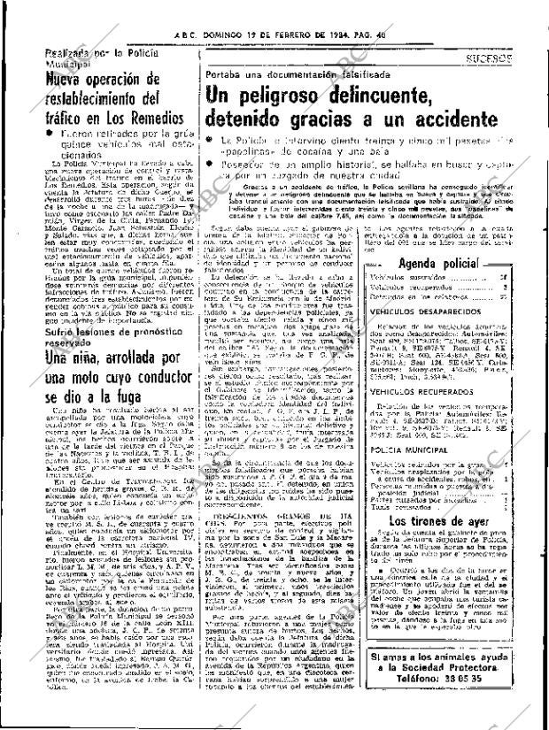 ABC SEVILLA 19-02-1984 página 40