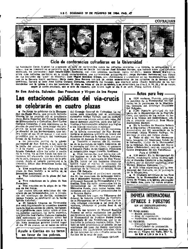 ABC SEVILLA 19-02-1984 página 47