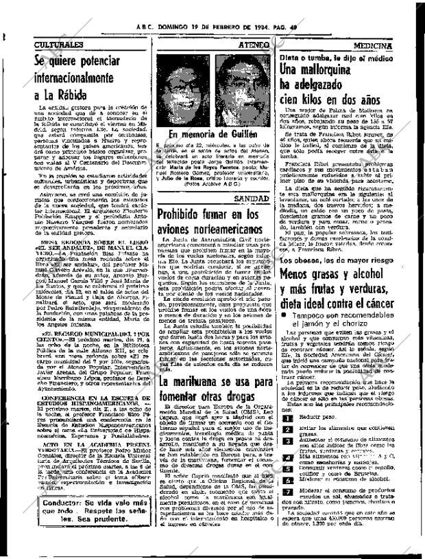 ABC SEVILLA 19-02-1984 página 49