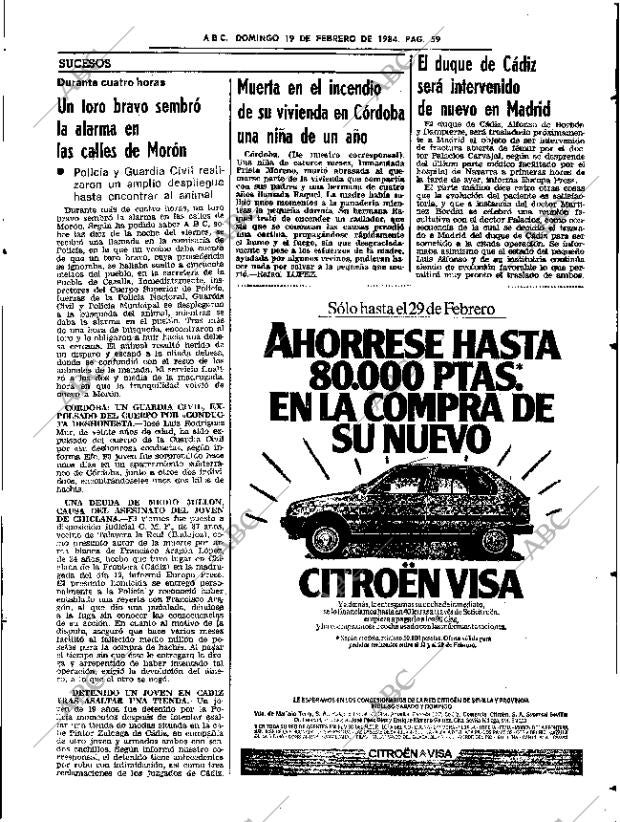 ABC SEVILLA 19-02-1984 página 59