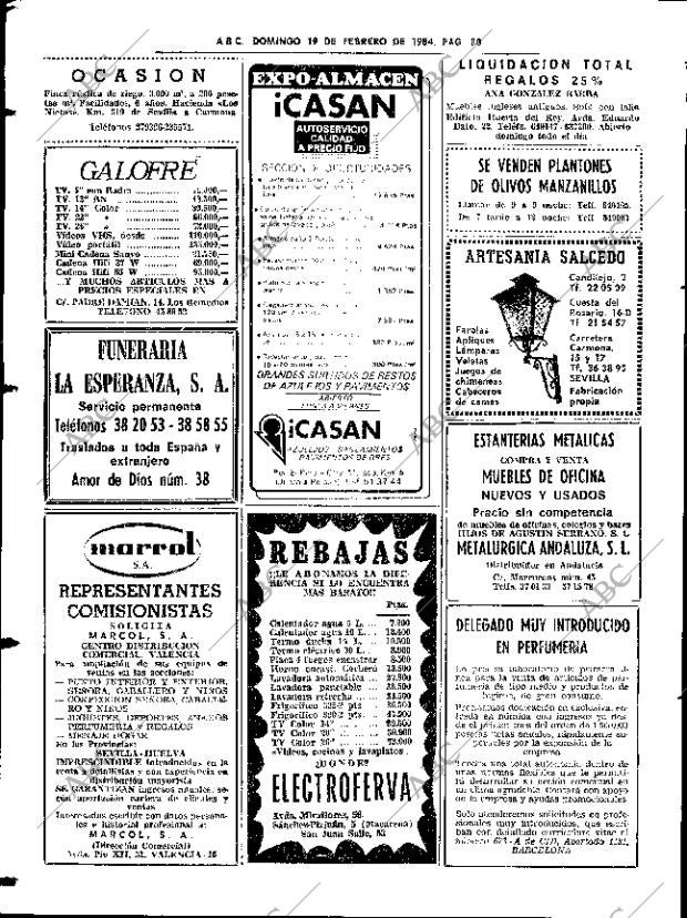 ABC SEVILLA 19-02-1984 página 80