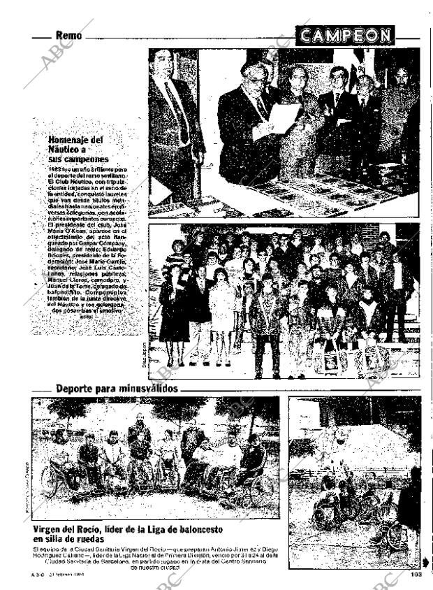 ABC SEVILLA 21-02-1984 página 103