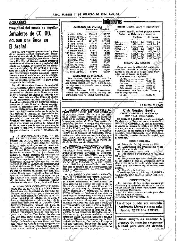 ABC SEVILLA 21-02-1984 página 34
