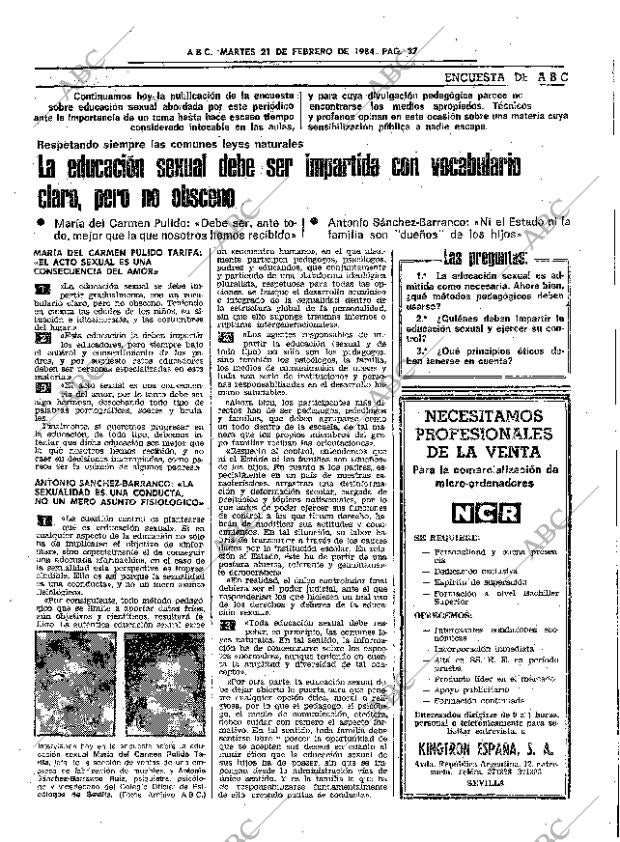 ABC SEVILLA 21-02-1984 página 37