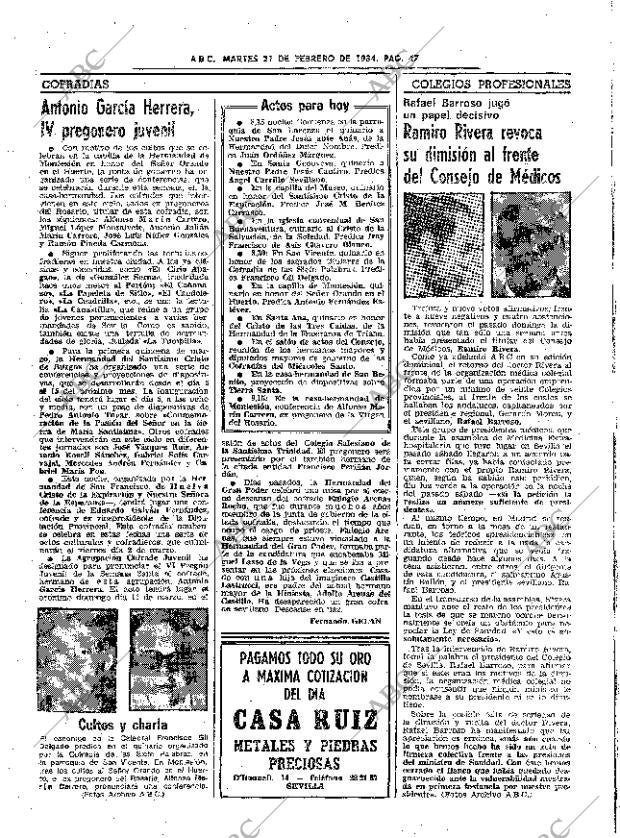 ABC SEVILLA 21-02-1984 página 47