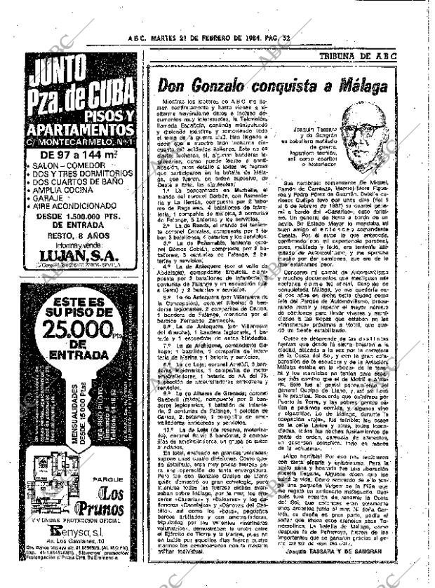 ABC SEVILLA 21-02-1984 página 52