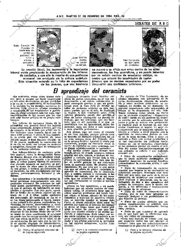 ABC SEVILLA 21-02-1984 página 53