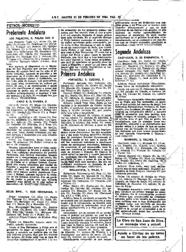 ABC SEVILLA 21-02-1984 página 72