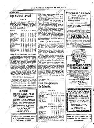 ABC SEVILLA 21-02-1984 página 73