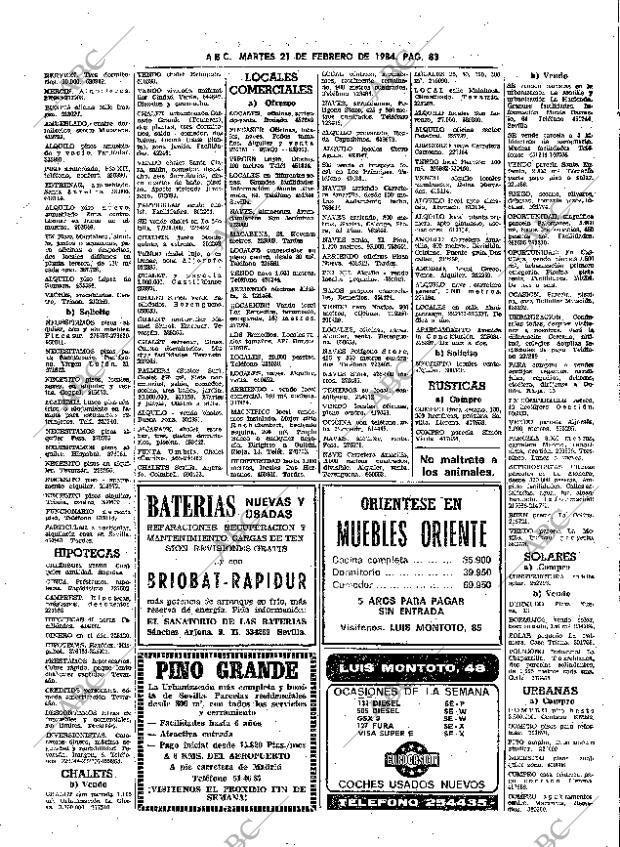 ABC SEVILLA 21-02-1984 página 83