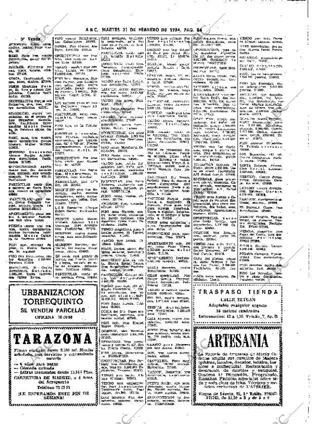 ABC SEVILLA 21-02-1984 página 84