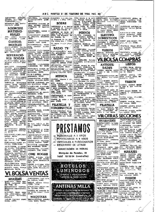 ABC SEVILLA 21-02-1984 página 86