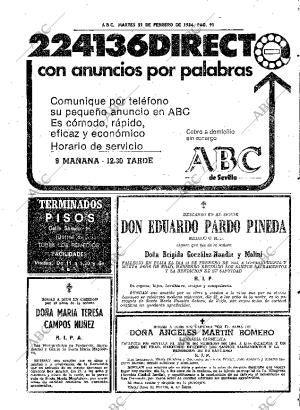 ABC SEVILLA 21-02-1984 página 91