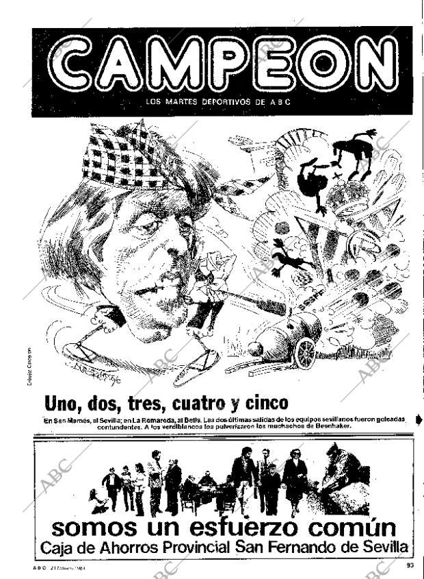 ABC SEVILLA 21-02-1984 página 93