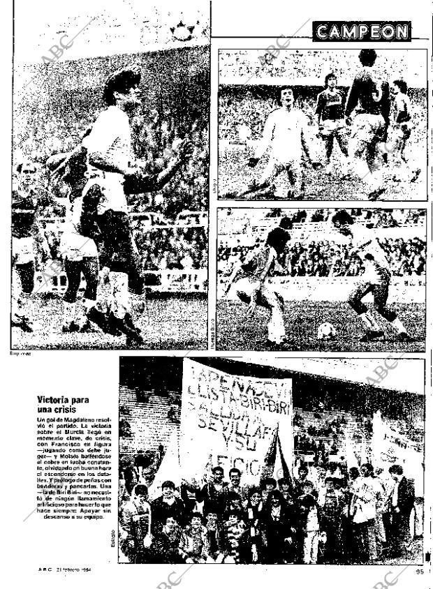 ABC SEVILLA 21-02-1984 página 95