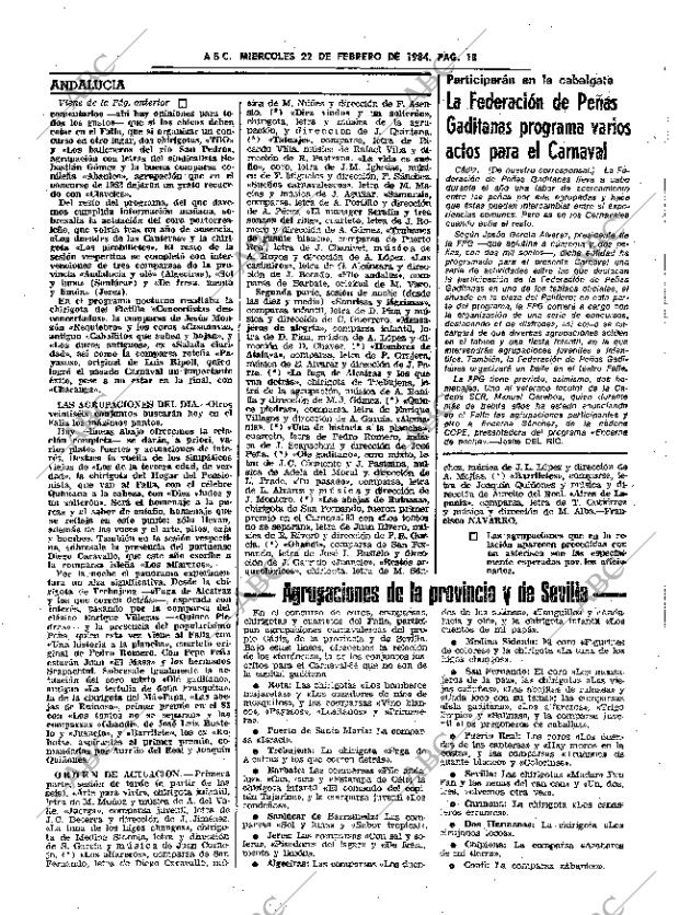 ABC SEVILLA 22-02-1984 página 18
