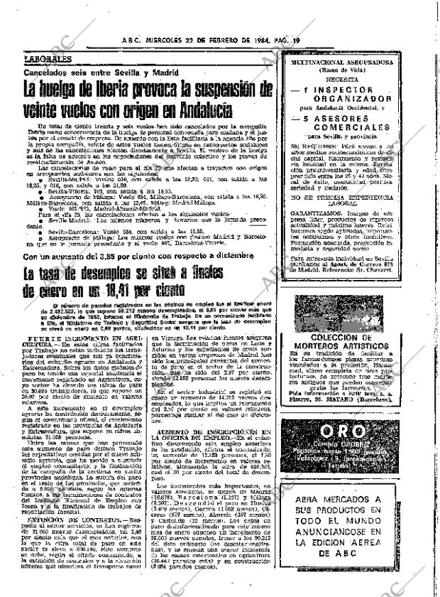 ABC SEVILLA 22-02-1984 página 19