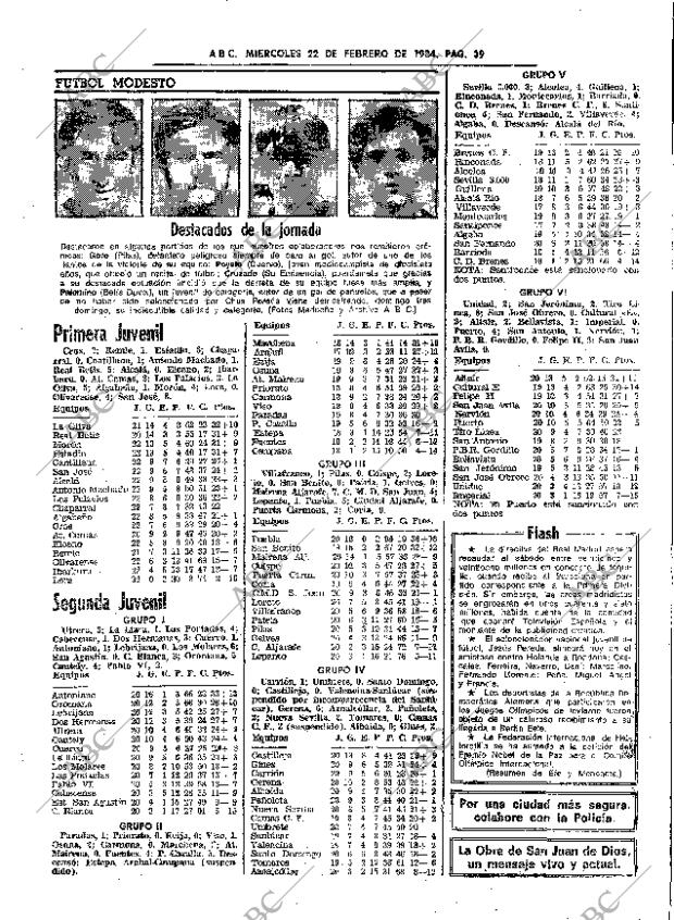 ABC SEVILLA 22-02-1984 página 39